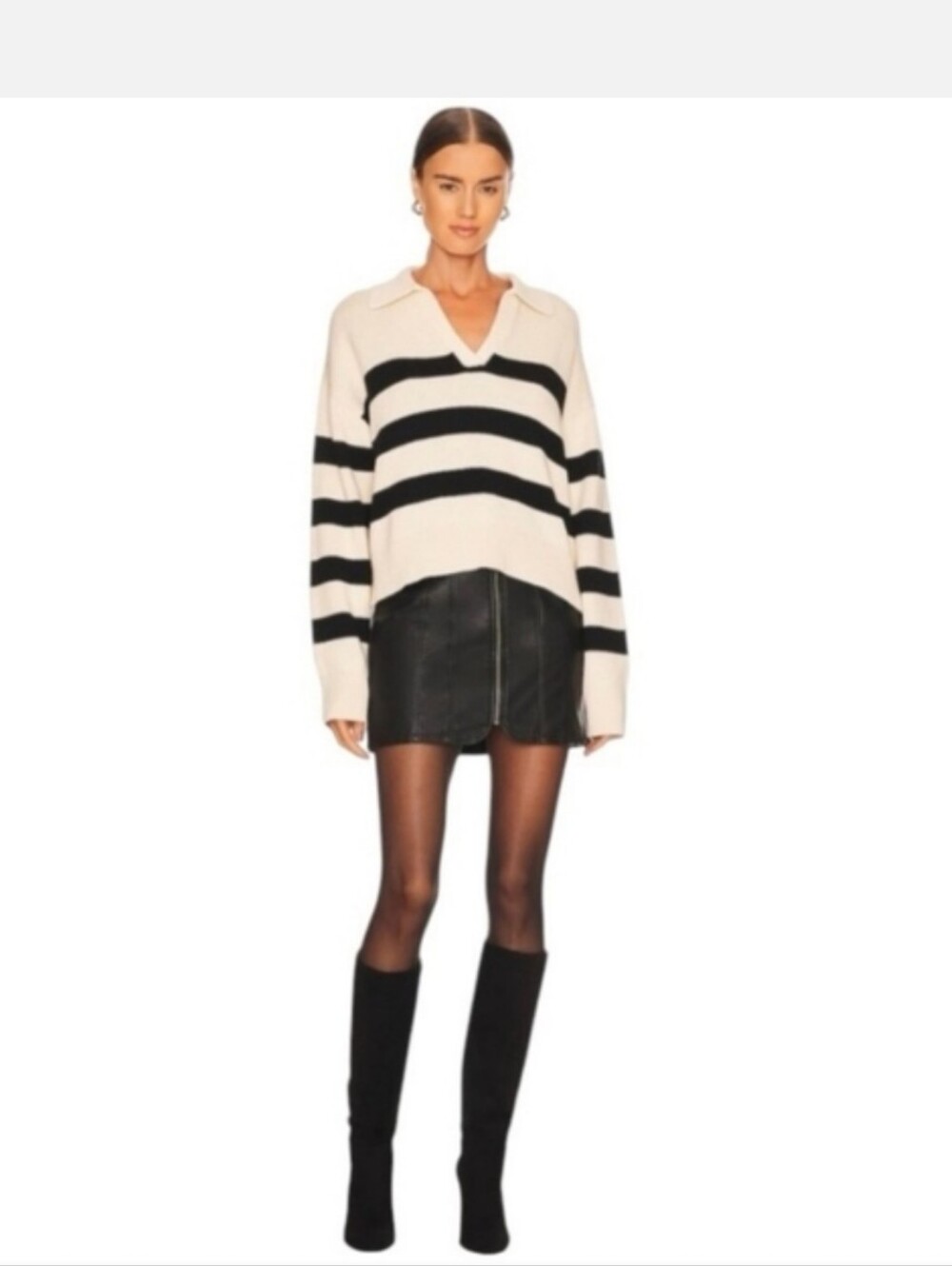 Free People Layla Mini Skirt Women's 12 Grunge Vegan Leather Zip Detailing